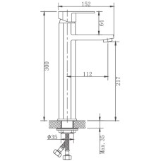 Смеситель для раковины Haiba HB11806 Нержавеющая сталь
