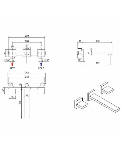 Смеситель для раковины Cezares UNIKA-BLI3-01 Хром