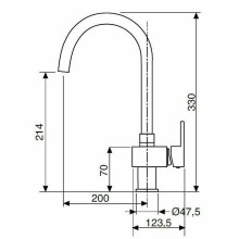 Смеситель для раковины Cezares UNIKA-LSM1-A-01-W0 Хром