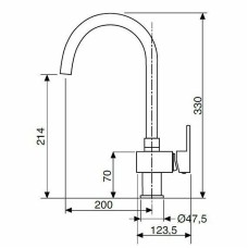 Смеситель для раковины Cezares UNIKA-LSM1-A-01-W0 Хром