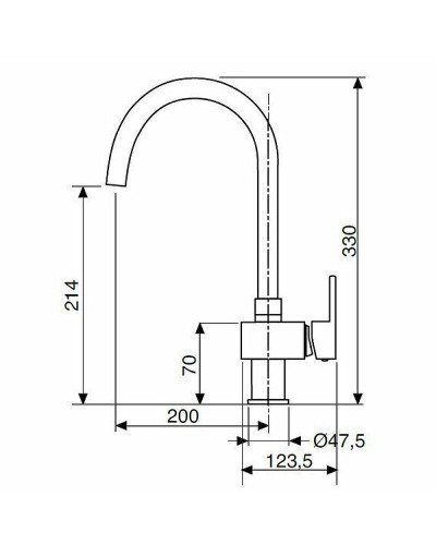 Смеситель для раковины Cezares UNIKA-LSM1-A-01-W0 Хром