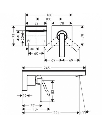 Смеситель для раковины Axor MyEdition 47062000 Хром