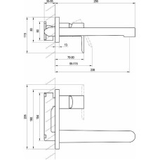 Смеситель для раковины Ravak Puri PU 019.00 X070146 Хром