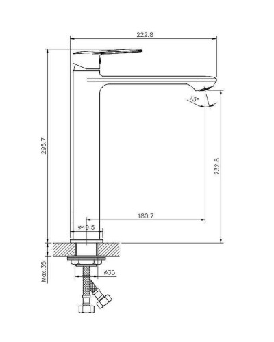 Смеситель для раковины Koller Pool Line XL LN0200XL Хром