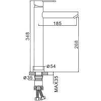 Смеситель для раковины Frap H801 F10801-2 Сатин