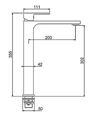 Смеситель для раковины Gappo G83 G1083-2 Хром