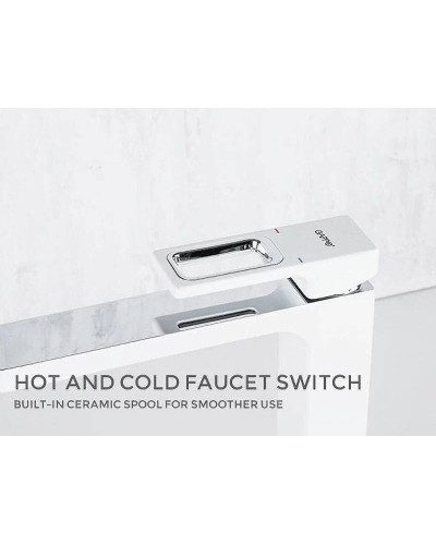 Смеситель для раковины Gappo G17-8 G1017-2 Белый Хром