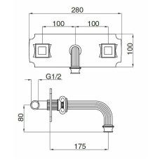 Смеситель для раковины Cezares Olimp BLS2 OLIMP-BLS2-03/24-O Золото 24 карат
