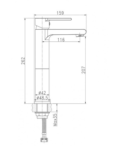 Смеситель для раковины Cersanit Brasko 63024 Хром