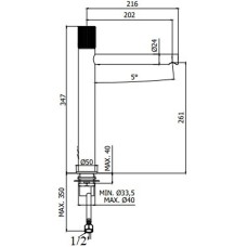 Смеситель для раковины Paffoni Jo JO081NO Черный матовый