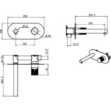Смеситель для раковины Boheme Stick 125-CRCR.2 Хром