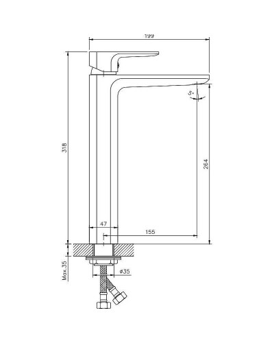 Смеситель для раковины Koller Pool Trend TR0200XL Хром