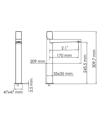 Смеситель для раковины WasserKRAFT Naab 8603H Хром