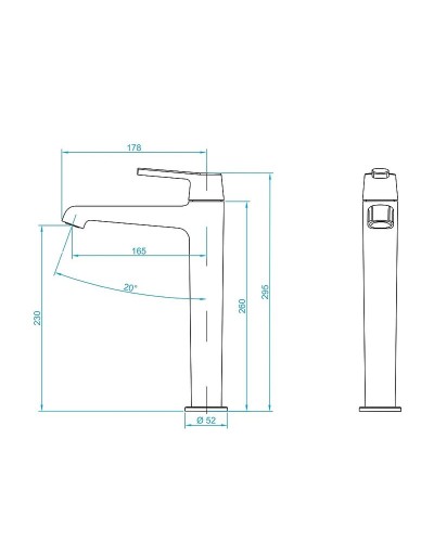 Смеситель для раковины RGW Shower Panels SP-311 511405311-01 Хром