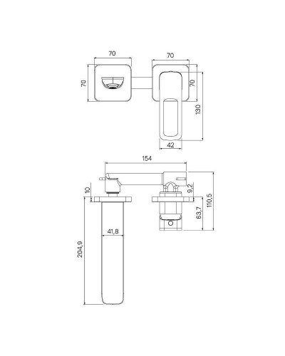 Смеситель для раковины Iddis Slide SLIBL00i65 Черный матовый