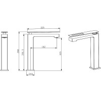Смеситель для раковины Boheme Q 142-CRG.2 Хром Золото