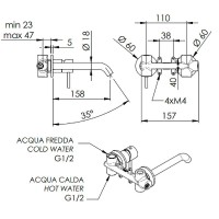 Смеситель для раковины Remer X-Style X15PNO Черный матовый
