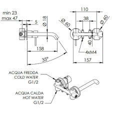 Смеситель для раковины Remer X-Style X15PNO Черный матовый
