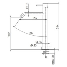 Смеситель для раковины Remer X-Style X11LXLNPO Никель матовый полированный