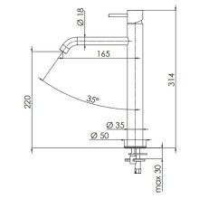 Смеситель для раковины Remer X-Style X11LXLBO Белый матовый