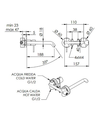 Смеситель для раковины Remer X-Style X15PL Хром