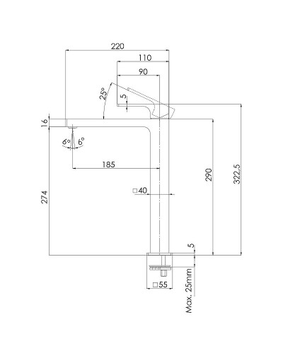 Смеситель для раковины Remer Absolute AU11LBO Белый матовый