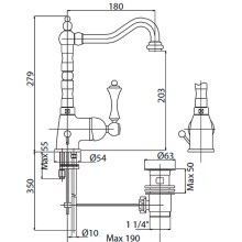 Смеситель для раковины Cezares Margot MARGOT-LSM2-01-N Хром