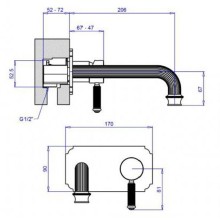 Смеситель для раковины Cezares Olimp BLSM2-L OLIMP-BLSM2-02-L Бронза