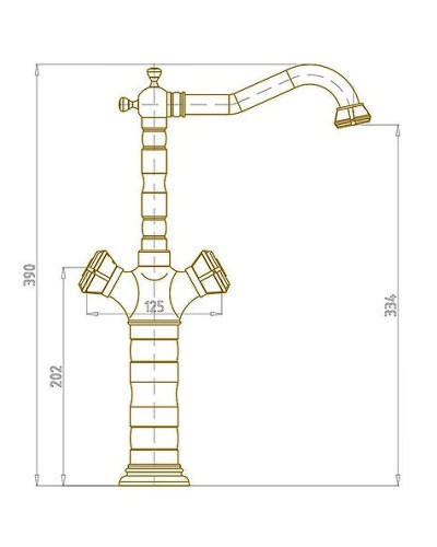 Смеситель для раковины Bronze de Luxe Royal 21973/1 Бронза