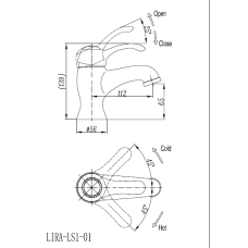 Смеситель на раковину CEZARES LIRA-C-LS1-BLC