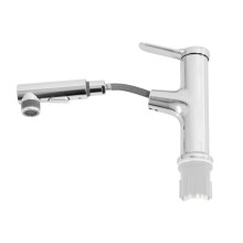 Смеситель для раковины без донного клапана с выдвижным изливом BelBagno BB-LVMD-CRM-W0