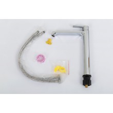 Смеситель для накладной раковины без донного клапана BelBagno AURORA-LMC-CRM-W0