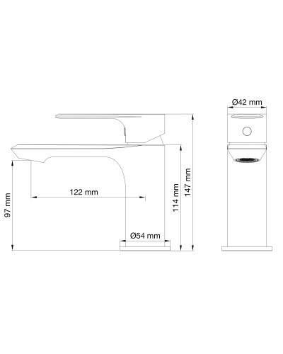 Смеситель для раковины Wonzon & Woghand, Брашированное золото (WW-88018079-BG)