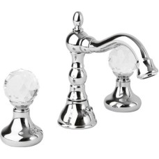 Смеситель на раковину на три отверстия хром, ручки Swarovski Cezares Atlantis ATLANTIS-BLS2-01-Sw
