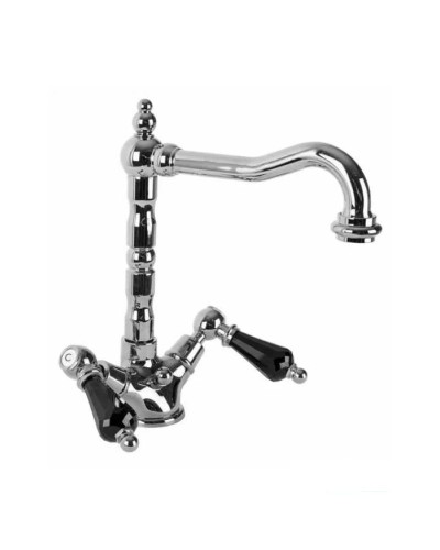 Смеситель для раковины хром, ручки Swarovski Nero Cezares Diamond DIAMOND-LS2-01-Sw-N