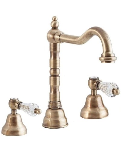Смеситель для раковины бронза, ручки Swarovski Cezares Diamond DIAMOND-BLS2-02-Sw
