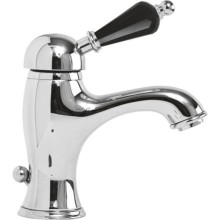 Смеситель для раковины с донным клапаном хром, ручка Swarovski Nero Cezares Vintage VINTAGE-LSM1-01-Sw-N