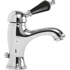 Смеситель для раковины с донным клапаном хром, ручка Swarovski Nero Cezares Vintage VINTAGE-LSM1-01-Sw-N