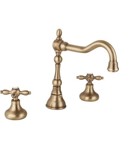 Смеситель для раковины на три отверстия бронза Cezares Atlantis-Nostalgia ATLANTIS-NOSTALGIA-BLS2-A-02