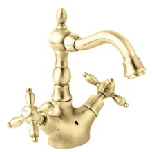 Смеситель для раковины золото 24 карата Cezares Atlantis-Nostalgia ATLANTIS-NOSTALGIA-LS2-03/24