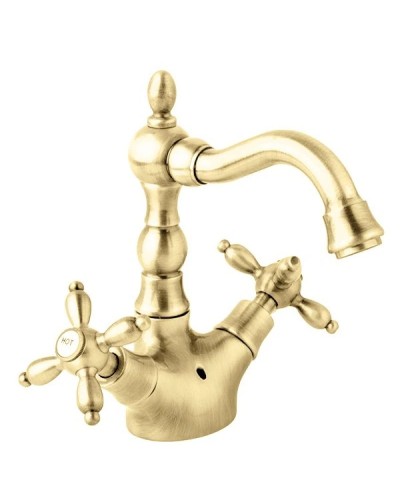 Смеситель для раковины золото 24 карата Cezares Atlantis-Nostalgia ATLANTIS-NOSTALGIA-LS2-03/24