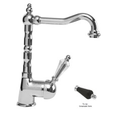 Смеситель для раковины с донным клапаном хром, ручка Swarovski Nero Cezares Vintage VINTAGE-LSM2-01-Sw-N