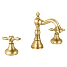 Смеситель на раковину на три отверстия золото 24 карата Cezares Atlantis-Nostalgia ATLANTIS-NOSTALGIA-BLS2-03/24