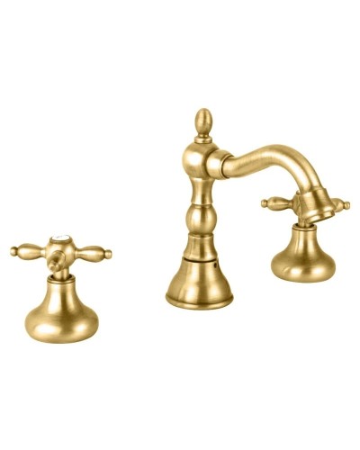 Смеситель на раковину на три отверстия золото 24 карата Cezares Atlantis-Nostalgia ATLANTIS-NOSTALGIA-BLS2-03/24