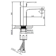 Смеситель для раковины AltroBagno Lamberto AltroBagnoLamberto0139GrMt оружейная сталь