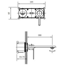 Смеситель для раковины AltroBagno Unione AltroBagnoUnione010508NeOp черный матовый