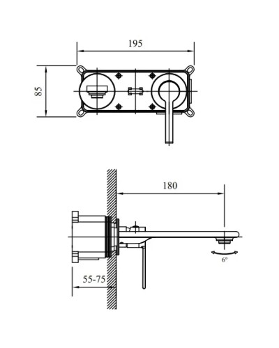 Смеситель для раковины AltroBagno Unione AltroBagnoUnione010507GrMt оружейная сталь
