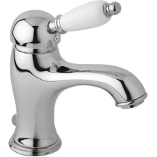 Смеситель для раковины хром, ручка белая Cezares Elite ELITE-LSM1-01-Bi