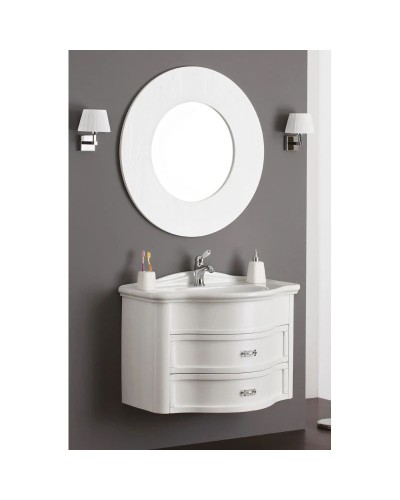 Смеситель для раковины хром, ручка белая Cezares Elite ELITE-LSM1-01-Bi