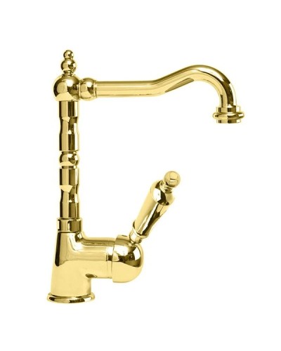 Смеситель для раковины золото 24 карат, ручка металл Cezares Elite ELITE-LSM2-03/24-M